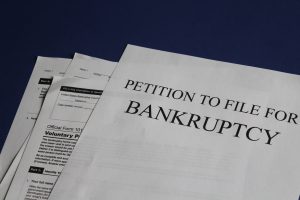 document on petition to file for bankruptcy